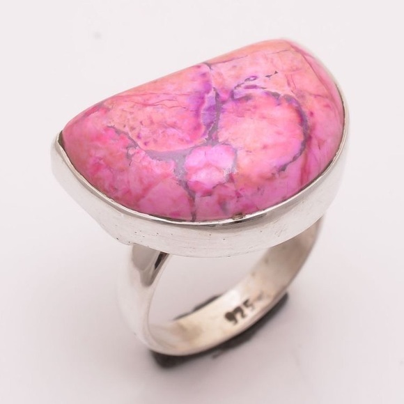 Asymmetrical SS ring/Pink Sugilite Gem! - Picture 1 of 15